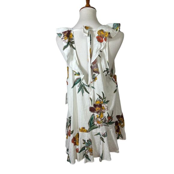 NWT Free People Womens Summer in Tulum Linen Floral Tunic Tank Size L - Picture 3 of 8